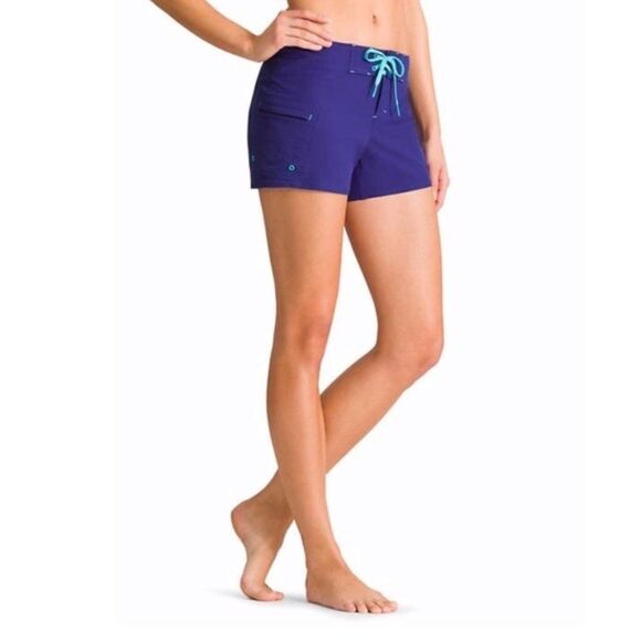 Athleta Clearwater 4” Shorts Amalfi Blue 6 - Picture 1 of 3